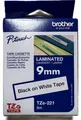 Brother P-Touch TZe-221  Schriftbandkassette  Schwarz-Weiß  9mm - 8 m