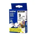 Schriftbandkassette Brother  9mm weiß/schwarz  TZE221