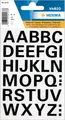 HERMA 4163  Buchstaben Aufkleber Schwarz, 36 Stück, Schriftgröße 15 mm, selbstkl