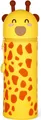 Legami Federmäppchen 2-in-1 Giraffe,19 x 6.3 cm, weiches Silikon, Weiches Federmäppchen, Silikon, Gelb, Abbildung, Reißverschluss, Kind