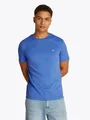 T-Shirt "TJM XSLIM JASPE HTR TEE EXT", Mit Rundhalsausschnitt, Gr. M, Tempo Blue Htr