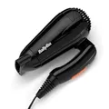 BaByliss Haartrockner Travel Folding – Leichter und leistungsstarker 2000W Föhn, Universalspannung, weltweit einsetzbar, 2 Temperatur-/Geschwindigkeitsstufen, Schwarz/Orange, 5334E