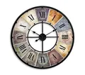 K&L Wall Art Wanduhr Große XXL Vintage Metalluhr Wohnzimmer Uhr XL Retro Küchenuhr