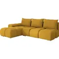 MIRJAN24 Ecksofa Bestii, mit Schlaffunktion und Bettkasten, L-Form Sofa (Velo 626, Ecksofa: Links) - Gelb