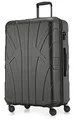 suitline - Großer Hartschalen-Koffer Koffer Trolley Rollkoffer XL Reisekoffer, TSA, 76 cm, ca. 96-110 Liter, 100% ABS matt, Graphite