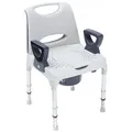 Herdegen Toiletten-Stuhl AQ-TICA Modern Dusch- und Toilettenstuhl grau