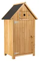 Wiltec Gartenhaus schmal aus Fichtenholz mit Bitumendach 770x540x1370mm für Garten, Terrasse & Balkon Gerätehaus Geräteschuppen Holzhaus Werkzeugschrank