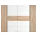 FORTE Schwebe-/Drehtürenschrank Narago 270 x 210 cm Dekor Braun, Weiß Eiche /