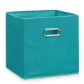 Zeller Aufbewahrungsbox Regalkorb Stoffkiste 28x28x28 cm Vlies petrol 14138