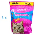 (€ 32,17/kg) Whiskas Knuspertaschen mit Lachs Geschmack Katzen-Snack - 5 x 180 g