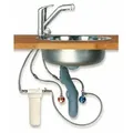 Alvito Einbau-Filtersystem Untertisch mit 3 Wege Wasserhahn Chrom Premium Höhe 18 cm - Silber