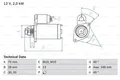 BOSCH 0986023290 Starter