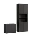 mokebo Badmöbel-Set Der Steuermann, (2-teilig), Unterschrank & Beistellschrank fürs Bad in Schwarz