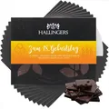 Hallingers 10x Zum 18. Geburtstag Vegane Schokolade Zartbitter-Edelkakao 85% pur