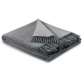Biederlack Plaid Warm Shades, 80% Wolle, 20% Kaschmir 150x200 cm | grau-silber - grau