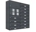 AL Briefkastensysteme Wandbriefkasten 12 Fach Premium Briefkasten A4 in RAL 7016 Anthrazit Grau wetterfest