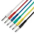 120 cm Patchkabel 6,35 mm Klinke mono Klinken Kabel 6,3mm Klinkenstecker 6-Pack