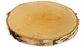 Große Holzscheibe zum Basteln oder Dekorieren - 1 Stück naturbelassene Baumscheibe aus Birkenholz mit 25 - 30 cm Durchmesser - runde Holz Birkenscheibe als Deko Holzplatte Holzdeko