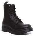 DR MARTENS Pascal Virginia 8 Ösen Leder Damen Stiefel IN Schwarz EU 36-42