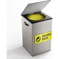 Gelber Sack Ständer 70L – Gelber Sack Mülleimer mit Klappdeckel, Grau - Grau