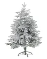 Künstlicher Weihnachtsbaum mit Schnee 120 cm schneebedeckt weiß Bassie