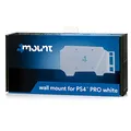 4mount Wall Mount Bracket White for Playstation 4 Pro, Halterung Griff für Wand- / Schreibtisch- / horizontale Aufputzmontage