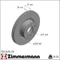 2x Zimmermann 150.3494.20 Bremsscheibe für BMW X4 X3 F25 F26