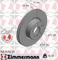 2x Bremsscheibe COAT Z ZIMMERMANN 150.3494.20 für X3 BMW X4 F25 F26 sDrive