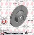2x ZIMMERMANN Bremsscheibe Vorderachse für BMW