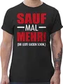 T-Shirt Herren - Party & Alkohol - Sauf mal mehr - Die Leute gucken Schon - 3XL - Schwarz - Malle Tshirt Festival Outfit Konzert suff Shirt sprüche t-Shirts männer Festival-Outfits Festivals Alki
