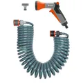 Gardena 464720 Spiralschlauch-Set 10 m komplett mit Impulsbrause und Systemteilen