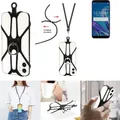 K-S-Trade 3in1 Handykette Handyband Handykordel Halsband Smartphone-Ring Handy-Ring kompatibel mit Asus ZenFone Max Pro (M1) Fingerhalterung Handyring
