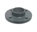 Mega Group Gewindefitting Klebeflansch PVC-U DIN Flansch x Klebemuffe 10 - 16 bar, grau, DN40 x 50 mm - LK 110 mit 4 x Ø 18 mm (PN10)