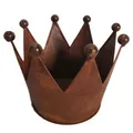 UNUS® Rost Krone Ø20 cm Rostoptik Metall Gartendeko Metallkrone Rostkrone