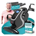 ELONEO 2in1 Arm- und Beintrainer, Elektro-Mini-Heimtrainer 3.0, Pedealtrainer mit Motor, inkl. Trainingsdisplay, Massage-Handgriffe Anti-Rutschmatt