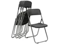 Sekey Klappstuhl Gartenstuhl Klappbar Klappstuhl Polyrattan Campingstuhl Wasserdicht (Set, 4 St), Legierter Stahl, bis 200 kg Belastbar, Schwarz