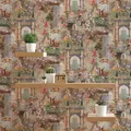TADESSI Vliestapete Vintage M1-No.1698 | Grün | Orange | Orientalisch | Natur