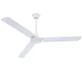 GLOBO Deckenventilator mit Wandschalter Ventilator Lüfter Windmaschine 3 Geschwindigkeitsstufen, Metall Eisen weiß, DxH 142 x 58 cm
