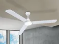 Deckenlampe mit Ventilator und Wandschalter, Raumlüfter weiß 3 Stufen Rechtslauf