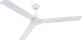 Moderner Deckenventilator mit Wandschalter ohne Licht Ferro weiß 142 cm