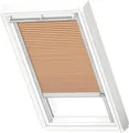 VELUX Dachfenster Wabenplissee apricot mit grauem Alu-Rahmen solarbetriebenS06 1049K