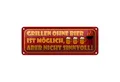 Roomando Metallschild Blechschild Spruch 27x10cm Grillen ohne Bier möglich aber Dekoration