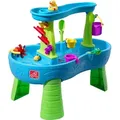 Step2 Rain Showers Wasserspieltisch | Großer Wassertisch mit 13-teiligem Zubehörset | Garten Wasser Spieltisch für Kinder in Blau und Grün - Grün