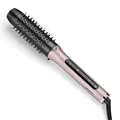 BaByliss Volume Boost Thermische Warmluftbürste – 38-mm-Heizbürste mit Lockenfunktion, Ionen-Frizz-Kontrolle, 4 Temperatureinstellungen, Mehrspannungsfähig, Pink/Schwarz, HSB200E