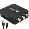 ABLEWE RCA auf HDMI Konverter, AV zu HDMI Adapter 1080P Mini Cinch Composite CVBS Video Audio Konverter Adapter - Unterstützung von PAL/NTSC für TV/PC/PS3/STB/Xbox VHS/VCR/Blu-Ray DVD-Player.