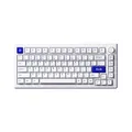 Akko MOD 007B PC Mechanische Gaming-Tastatur, 75% Layout-Dichtung montiert, kabellos mit Blau auf weißem Kirschprofil, Doppelschuss-Tastenkappen, V3 Pro Piano Switch