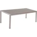 Beliani Gartentisch, Grau, Metall, Rechteckig, 90x76x180 cm, Gartenmöbel, Gartentische, Gartentische