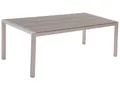 Beliani Outdoor Modern Gartentisch 6 Personen Grau Aluminium 180 x 90 cm Vernio