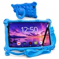 AngelTech Kindertablet Pro Max - Android 15 Kinder Tablet mit Kindersicherung - 8 Zoll HD 2025-4GB RAM + 3GB virtuell, 64GB ROM + 64GB SD-Karte - Tablet für Kinder mit Schutzhülle - Blau