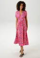 Aniston CASUAL Sommerkleid mit kunstvollen Blüten und Blättern bedruckt - NEUE KOLLEKTION
